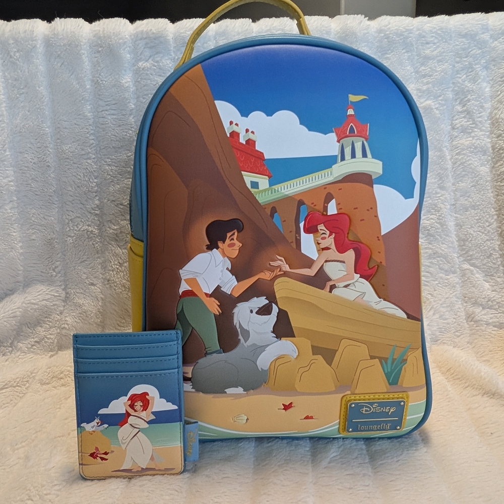 Loungefly Disney The Little Mermaid Ariel & Eric Beach Mini Backpack Cardholder